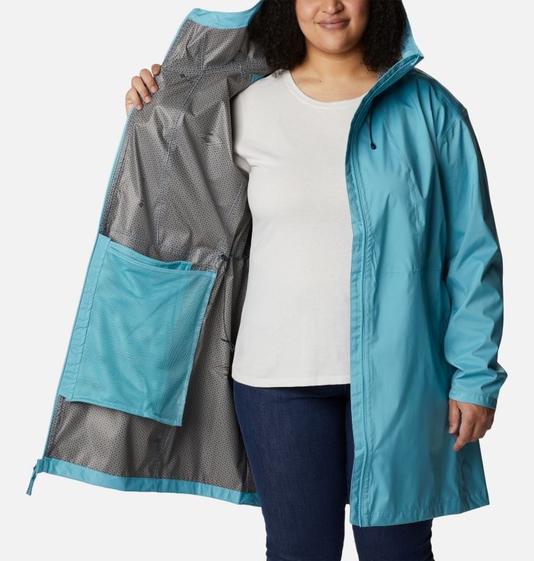 Jachete Shell Columbia Weekend Adventure Long Dama Turcoaz | Plus Size TP7MZ8091